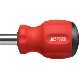 PB Swiss Tools Screwdriver Bit Holder PB 8452 | 100% Swiss Made | Stubby Screwdriver Magnetic, Ideal for Tight Spaces, Blade Length 10 mm