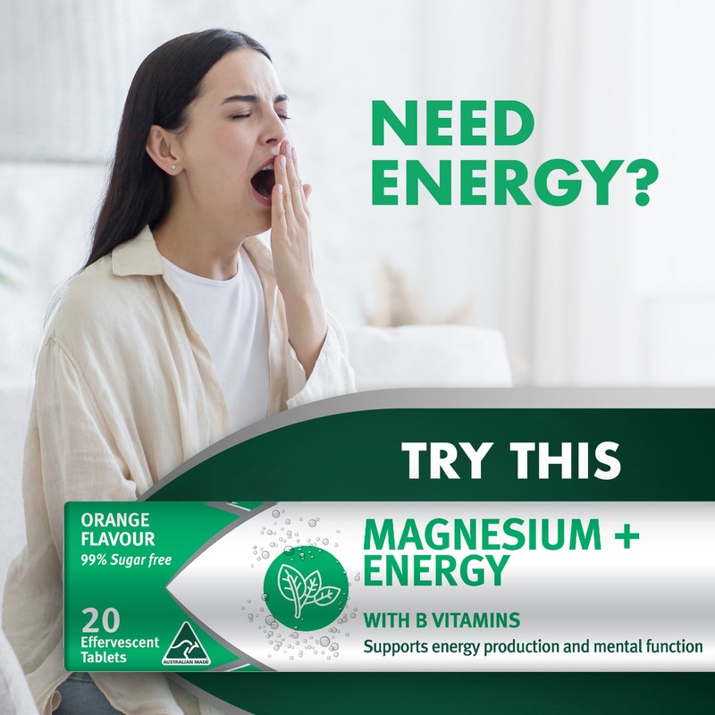 Nature's Own Magnesium + Energy Effervescent with B Vitamins &