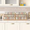 Memanque Tiered Spice Rack Organizer for Cabinet, Wooden Spice Rack