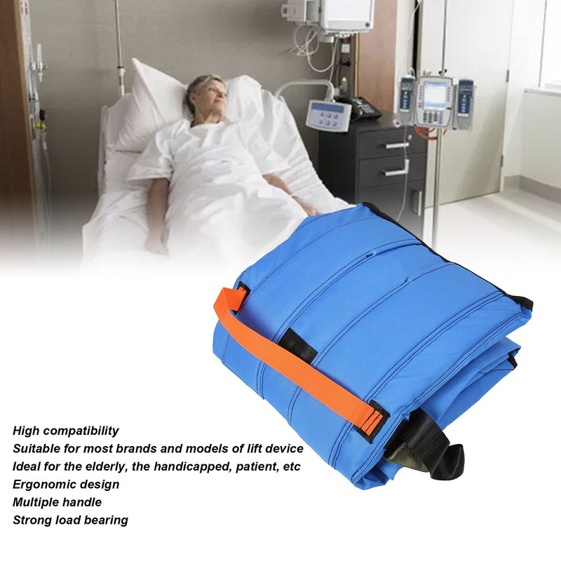 Patient Full Body Lift Sling Royalblue Head Support Toileting Transfer