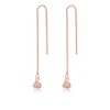 DTPsilver® SMALL 925 Sterling Silver Rose Gold Plated Drop Studs