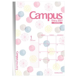 KOKUYO Campus Diary Notebook 2021 A5 Monthly Type, Limited Pattern (ニ-CML9-A5-21)