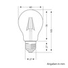 ledscom.de 2 Stück E27 LED Leuchtmittel, A60, warmweiß (2700 K),