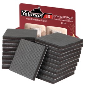 Yelanon Non Slip Furniture Pads -18pcs 3" Grippers Hardwood Floors, Non Skid for Furniture Legs,Self Adhesive Rubber Furniture Feet, Anti Slide Furniture Floors Protectors for Keep Couch Stoppers