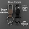 Universal Car Keyrings 2PACK – Detachable Leather Key Fob Holder