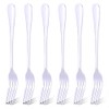 Qinglele Fork,6 Pcs 304 Stainless Steel Dinner Forks, 8.1inches (Slive,