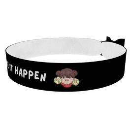 Stoffarmband Make It Happen für Motivation und Inspiration - Wasserfestes Satinarmband - Motivationsarmband mit Spruch - Geschenk für Selbstvertrauen und Lebensfreude - Handmade Accessoire