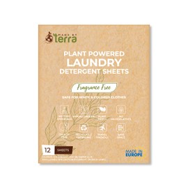 Plant Based Laundry Detergent Sheets - Made in EUROPE - Eco Friendly - ZERO plastics - Up to 12 loads! (Fragrance Free, 12 Sheet Travel Pack)