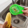 Multifunctional Plastic Corn Silk Remover Brush, Yellow Plastic Bristles, Reusable