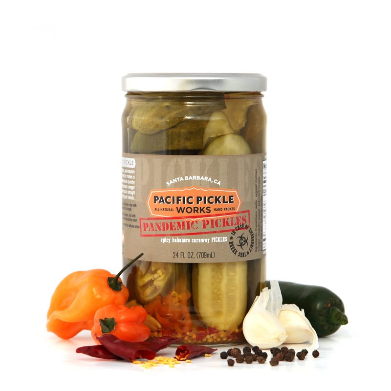 Pandemic Pickles (3-pack) - Spicy habanero caraway dill pickles 24oz