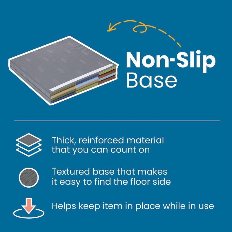 ECR4Kids SoftZone Patchwork Activity Mat, Folding Playmat, Earthtone