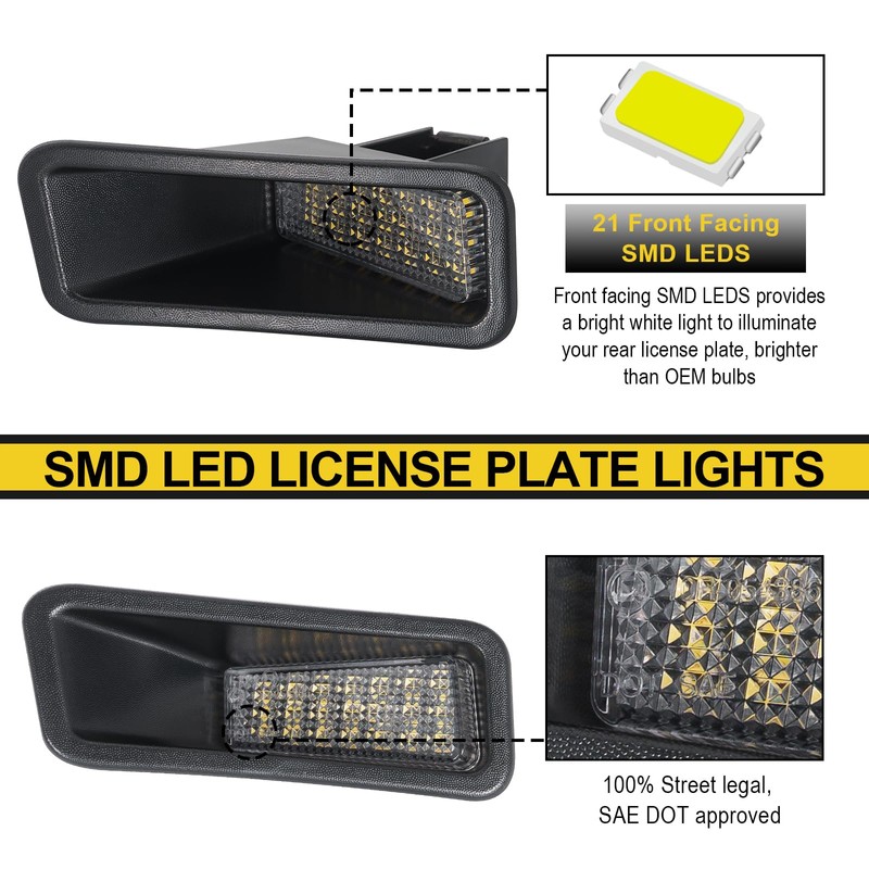 R&F Auto License Plate Lights for Ram 2500 3500 2019-2026