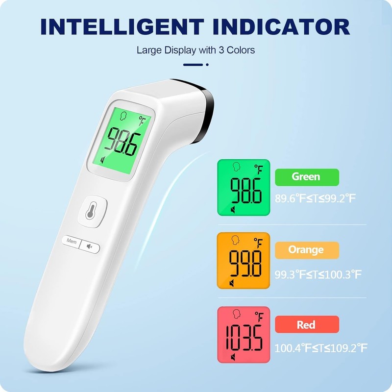 Infrared Thermometer for Adults and Kids, Digital Thermometer with Fever