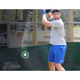 The Hitting Rope Baseball Adjustable Batting Training System - Combines Tee and Front Toss Into One Easy Drill - Develop Better Hitting Skills