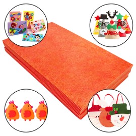 Felt for Crafts, 1 mm Thick Stiff Felt Sheets, Pack of 32 Felt Fabric, 17.78 x 28.7 cm Craft Felt for Sewing Crafts and Festivals Party Decorations (Red Orange)