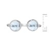Tuscany Silver Light Blue Checker Torque Ring - Size L