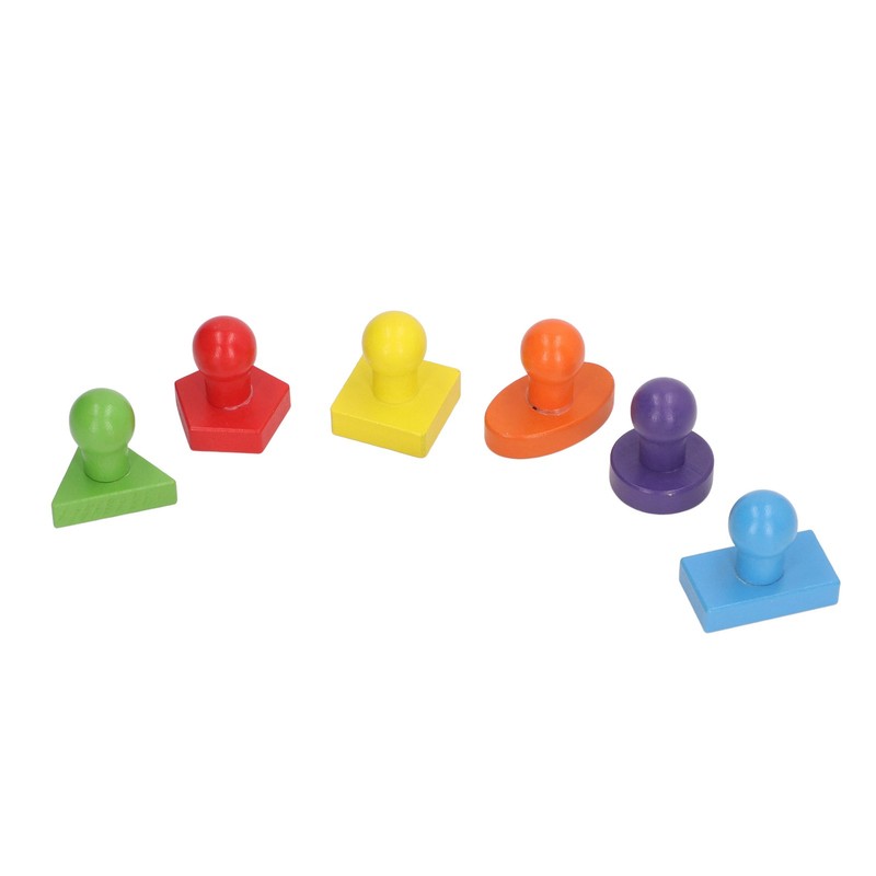 Wood Shape Puzzle Educational Colorful Early Learning Skill Development Round