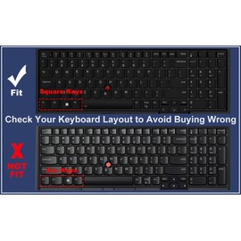 Keyboard Cover for Lenovo ThinkPad E16 Gen 1 16", Thinkpad T16 P16 P16v P16s Gen 2/Gen 1 16", Thinkpad L15 Gen 4/3 15.6" (Not Fit Thinkpad Z16, L15 Gen 2/1)-Black