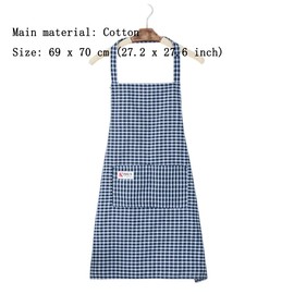 FAIRYGATE Women's Gardening Apron with Two Pockets Fashion Stripe Pattern Cotton Aprons for Women Chef Kitchen Cooking Grill and Baking A1613