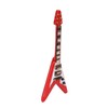 Red Miniature Electric Guitar Replica Wooden Mini Musical Instrument Model