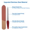 3 Pack Metal Nail File with Sharp Pointed Tip and