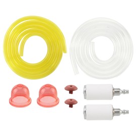 GoaMotors 530058709 New Fuel Filter Line Hose Primer Bulb for Poulan for Craftsman String Trimmer Edger Blower, Red Primer Cap, Primer Check Valve