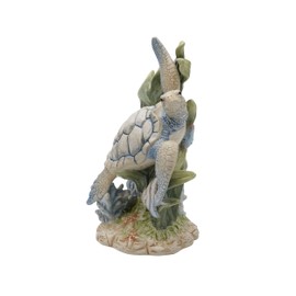 Fitz and Floyd Coastal Home Sea Turtle Ceramic Figurine 10.25 inches