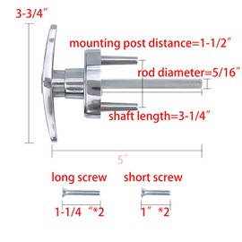 Wedelweib Garage doors T handle lock with 2 Keys and 2 set mounting bolts Replacement for Garage Door Locking T Handle Fits 1-3/8" Through 2" Thick Doors(Random Keyed)