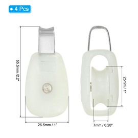 PATIKIL Nylon Pulley Mini, 4Pcs DIY Pulley System for Wire Amateur Radio Loop Antennas, White