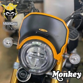 MonQeyKing Honda Monkey 125 Meter Visor V3 Honda Monkey 125 Meter Visor Windshield V3 (Black)