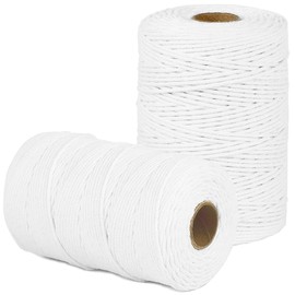 SMART&CASUAL 600 Feet 2mm Cotton Butcher Twine String Soft Food Safe for Cooking Craft Baker Kitchen Meat Turkey Sausage Roasting Gift Wrapping Gardening Crocheting Knitting