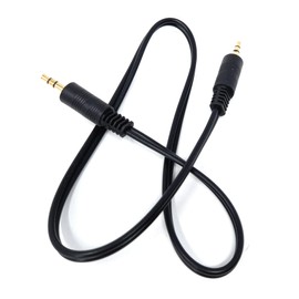 DRUT 50cm short 3.5mm to 3.5mm Stereo Audio AUX Cable Gold Connectors, Small 3 pin Jack to Jack Speaker Lead 1.6ft Black