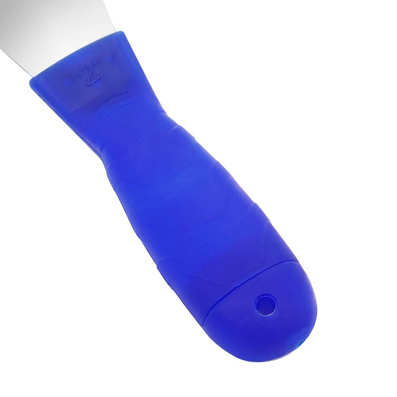 Putty Knife, 2 PCS 2 Inch Carbon Steel Scraper, Plastic