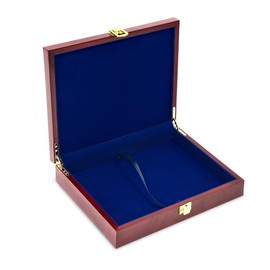 SAFE Lacquer Wood Coin Case for 2 Euro Coins in Coin Capsules