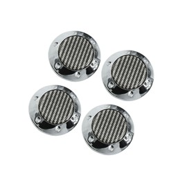 Motoforti 68mm Car Wheel Tyre Center Hub Caps Cover with Badge Sticker 4pcs Long-lasting