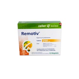 Remotiv Tabletas | Tratamiento de Depresión Leve y Moderada | Hypericum Perforatum | 250 Mg | 30 Tabletas