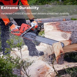 3Pcs Carbide Chainsaw Chain 18 Inch, 3/8" LP Pitch, .050" Gauge, 62 Drive Links, Fits Poulan, Kobalt, Echo, Ego, Greenworks and More- S62