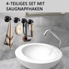 ClcIosis Pack of 4 Suction Cups with Hooks with Suction