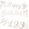 Glitter Garland Cursive Happy Birthday Decoration Age Number 1/2 1st