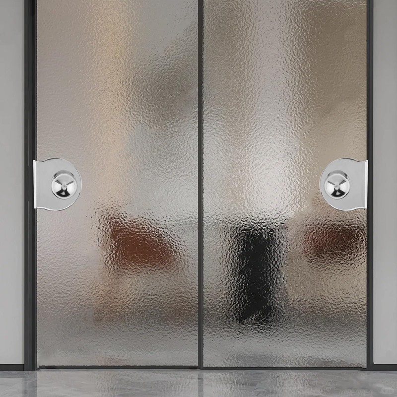 HOJLKLD Glass Door Pull Handle, 2PCS Door Clips Pull Handles