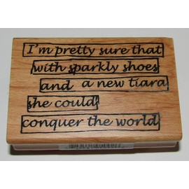 Shoes and Tiara Wood Mounted Rubber Stamp (DYW50926)