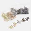 20 PCS 2 Hole Mini Metal Round Buttons Small Bread