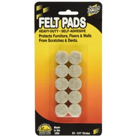 Master Caster Scratch Guard Felt Pads,Beige