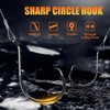 CWSDXM Circle Hooks Rigs, 15pcs Fishing Leader Rigs with Steel