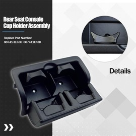 Rear Seat Console Cup Holder 88741-1LK3D 887411LK3D Fit for Infiniti QX56 2012 2013 QX80 2014-2018 for Nissan Armada 2017 2018 2019