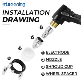 Mtsooning P-80 Plasma Cutting Torch Consumables, 47 PCS 80Amp 0.059" & 1.5mm Tip Cutting Torch Nozzle Tips Electrode Kits Replacement for BTC800DP Plasma Cutter