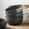 Stone Lain Stoneware Dish Set, 4 Bowls, Tom - Black