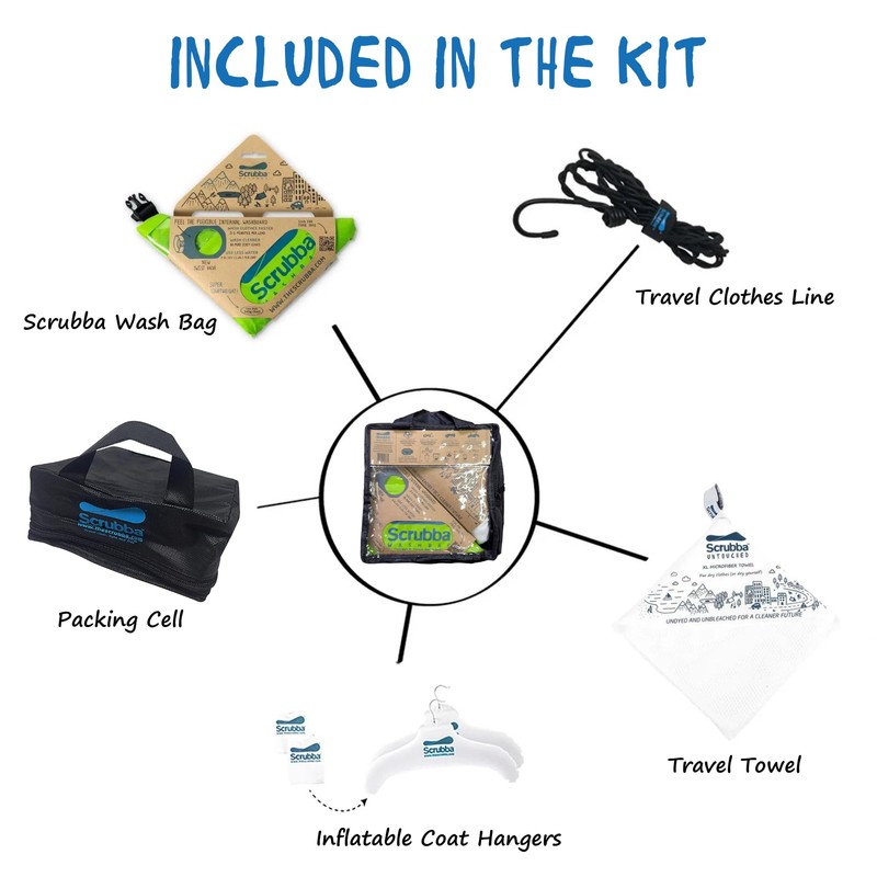 Scrubba Travel Wash & Dry Kit for Clean Clothes On-The-Go