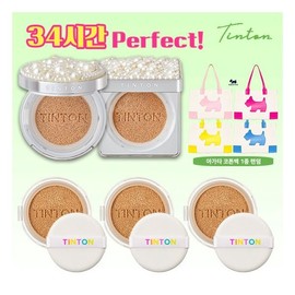 5 tin tone pearl cover cushions + 1 Agata cotton bag (color random) / 틴톤 진주 커버쿠션 5개 용량+아가타 코튼백 1종(색상 무작위)