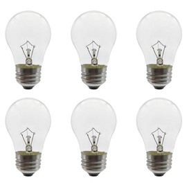 Appliance Oven Light Bulb A15 40 Watt Light Bulb,High Heat Incandescent Bulbs Resistant Appliance for Oven, Stove, Refrigerator, Microwave E26 Medium Base,6-Pack